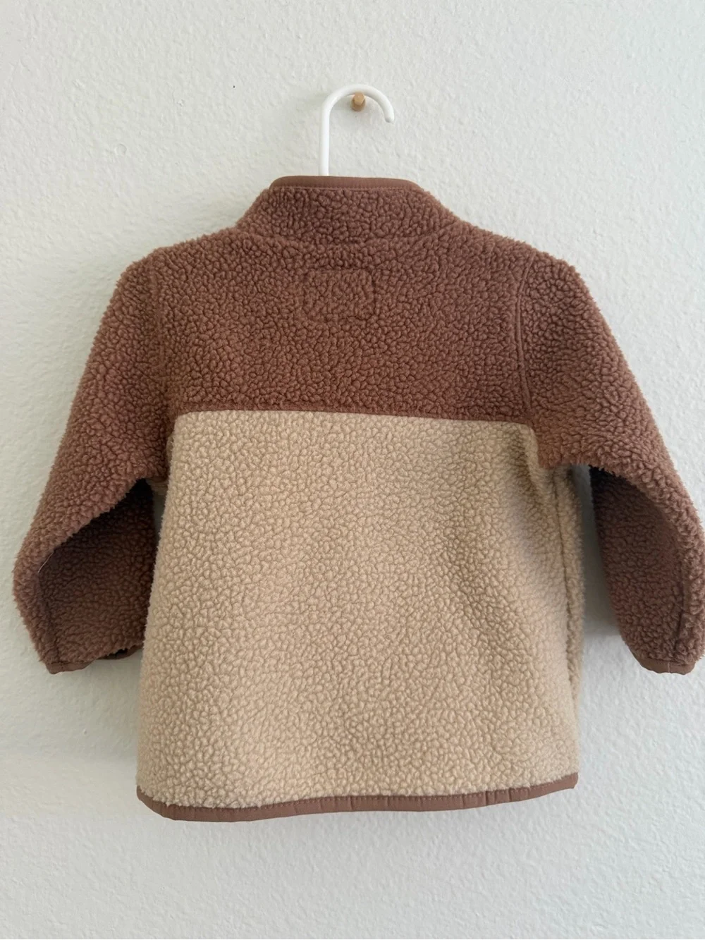 OshKosh Two-Tone Sherpa Zip Jacket - Brown & Cream